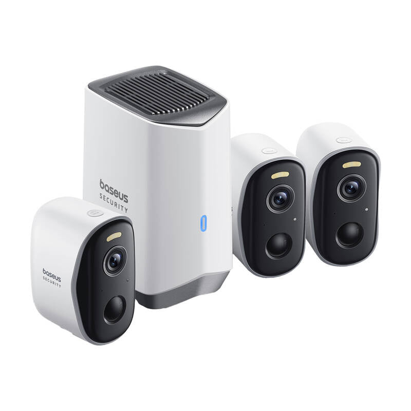 N1 Baseus 2K outdoor camera set of 3 (white) - Product Image 3