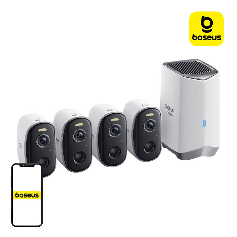 N1 Baseus 2K security camera set of 4 (white) - Product Image 1