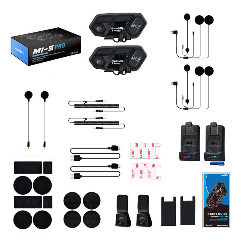 Fodsports M1-S Pro motorcycle intercom two-pack (black) - Product Image 3