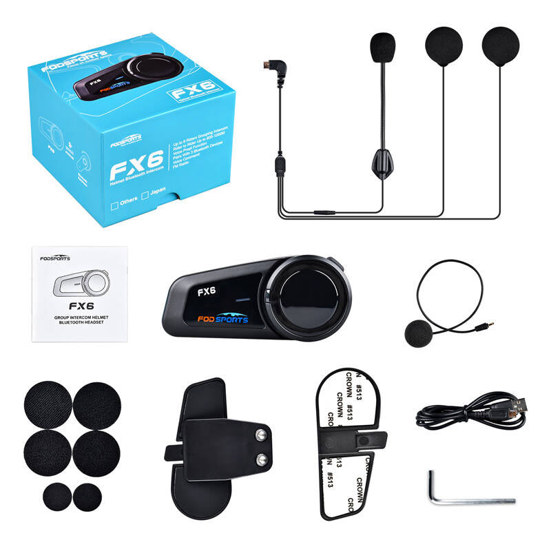 Fodsports FX6 motorcycle intercom (black) - Product Image 10