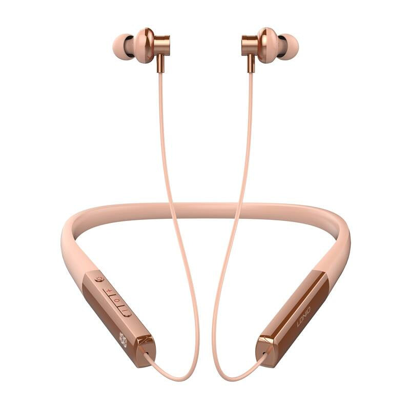 LDNIO N01 wireless neckband headphones (rose gold) - Product Image 1