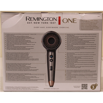 SALE OUT. Remington D6077 Hair dryer, 2000 W, Grey | Remington Hair dryer | D6077 | 2000 W | Number of temperature setti