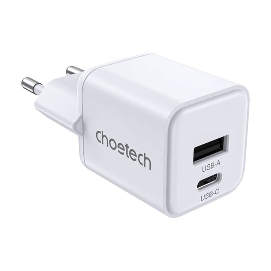 Wall Charger Choetech PD30W Dual ports 1C1A (White) - Product Image 1