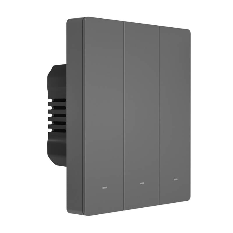 Smart WiFi wall switch SONOFF M5-3C-80 (3-channel, for frame, graphite) - Product Image 5