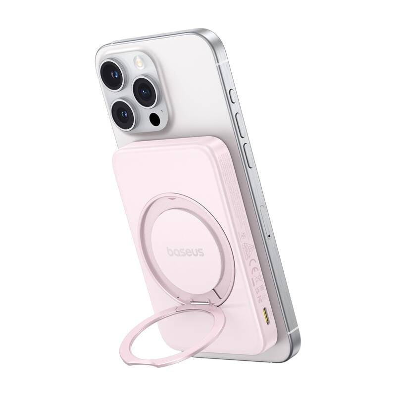 Baseus powerbank with stand PicoGo Qi2 5000mAh 20W (pink) - Product Image 3