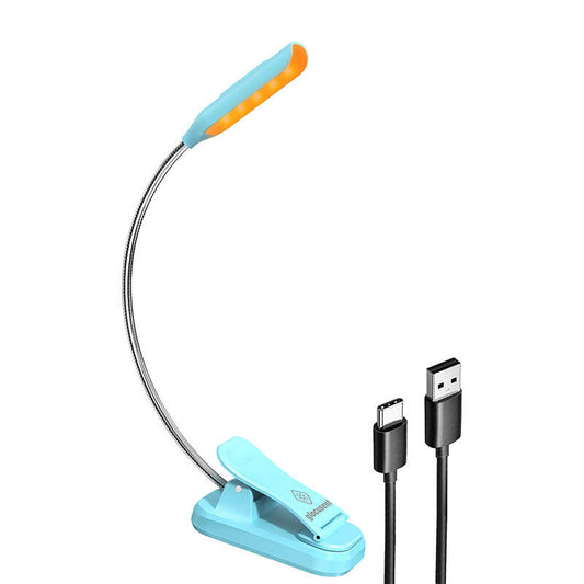 Wireless lamp Glocusent mini GLCSNTBL103B clip-on book light, USB-C Blue - Product Image 2