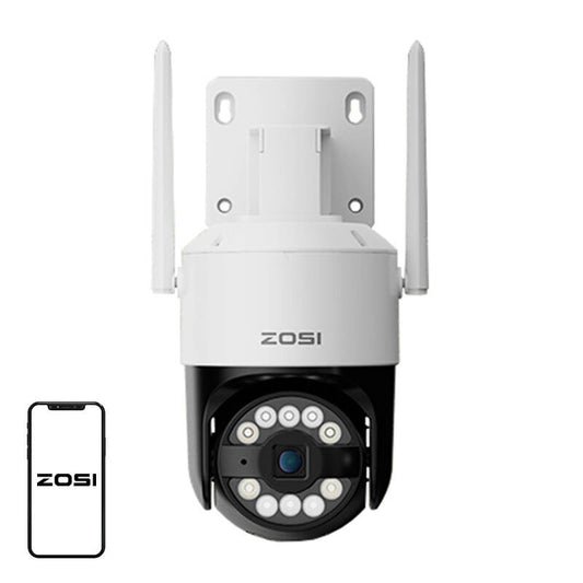 ZOSI C296 WiFi 8MP dual Pan Tilt IP66 outdoor camera + 32GB microSD card - Product Image 1