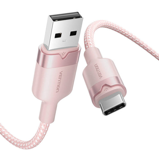 USB 2.0 A auf USB-C 3A Vention CTNPF 1M Kabel (pink)