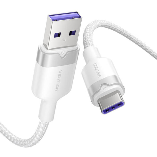 USB 2.0 A auf USB-C 6A Vention CTOWF 1M Kabel (weiß)