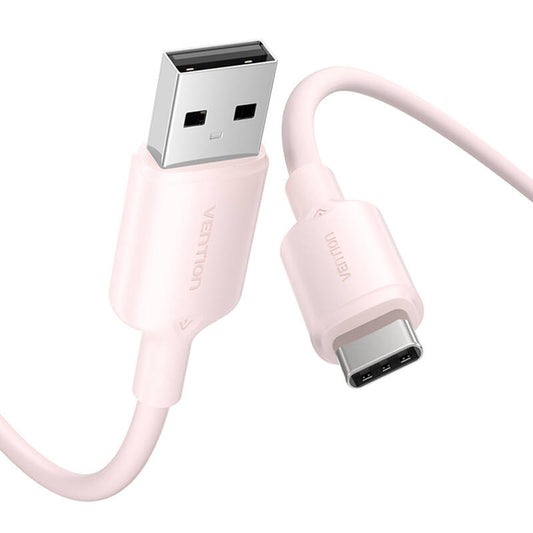 USB 2.0 A auf USB-C 3A Kabel Vention CTQPF 1M (pink)