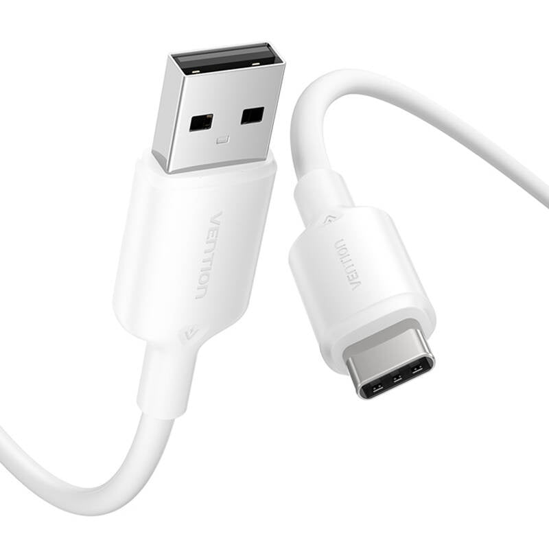USB 2.0 A to USB-C 3A cable Vention CTQWF 1M (white) - Product Image 2