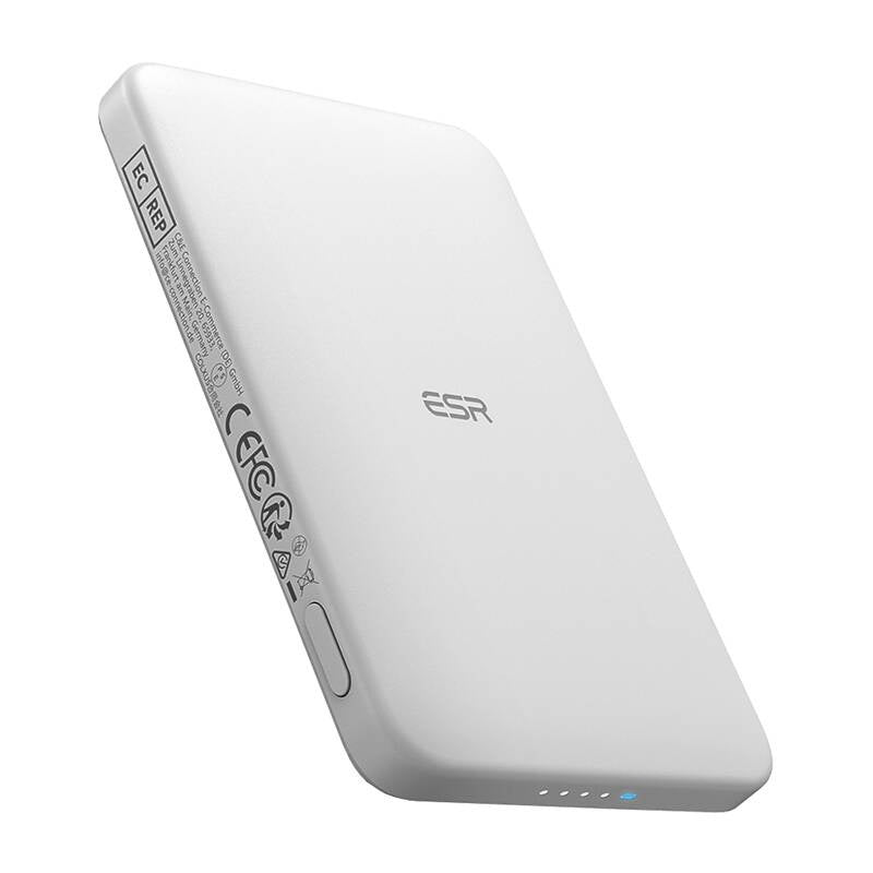 ESR Qi2 MagSlim 5000 mAh magnetic powerbank (white) - Product Image 1