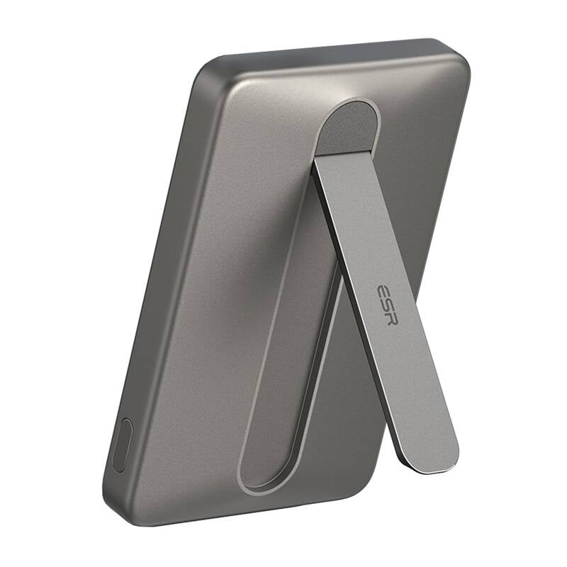 ESR Qi2 MagSlim 5000 mAh magnetic powerbank with stand (sand) - Product Image 1