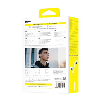 Baseus Encok HZ19 White wired in-ear headphones - Product Image 7