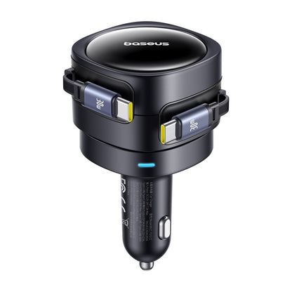 Baseus Enjoyment Max car charger with USB-C+USB-C cables 60W Black - Product Image 2