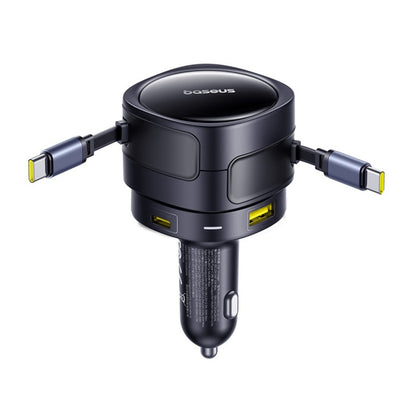 Baseus Enjoyment Max car charger with USB-C+USB-C cables and USB-A+USB-C ports 90W Black - Product Image 6