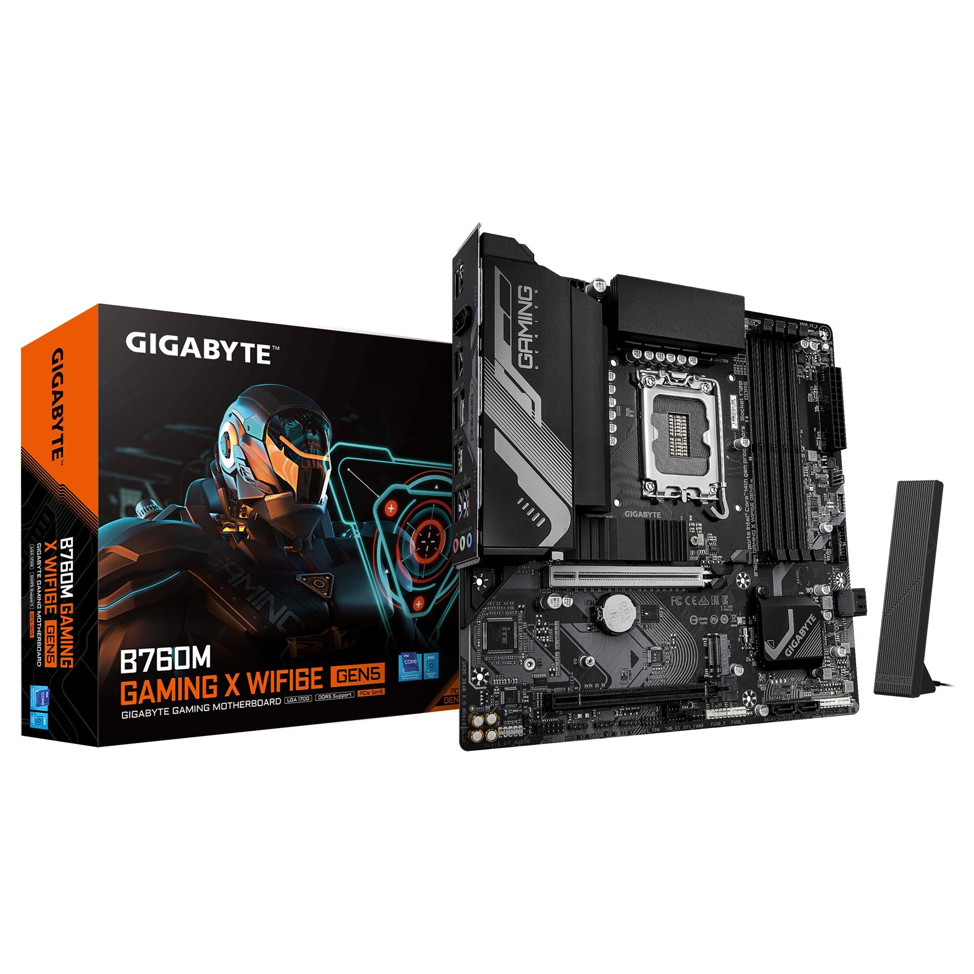 Mainboard GIGABYTE Intel B760 Express LGA1700 Micro-ATX Memory DDR5 Memory slots 4 B760MGXWF6EGEN5
