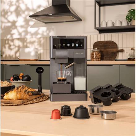Cecotec Coffee machine | FreeStyle Latte T | Pump pressure 20 bar | Built-in milk frother | Automatic | Grey | 1350 W