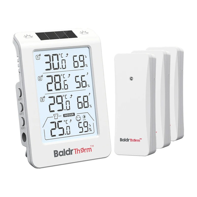 BALDRTHERM B0598 3-Channel Thermohygrometer with Automatic Backlight - Image 1