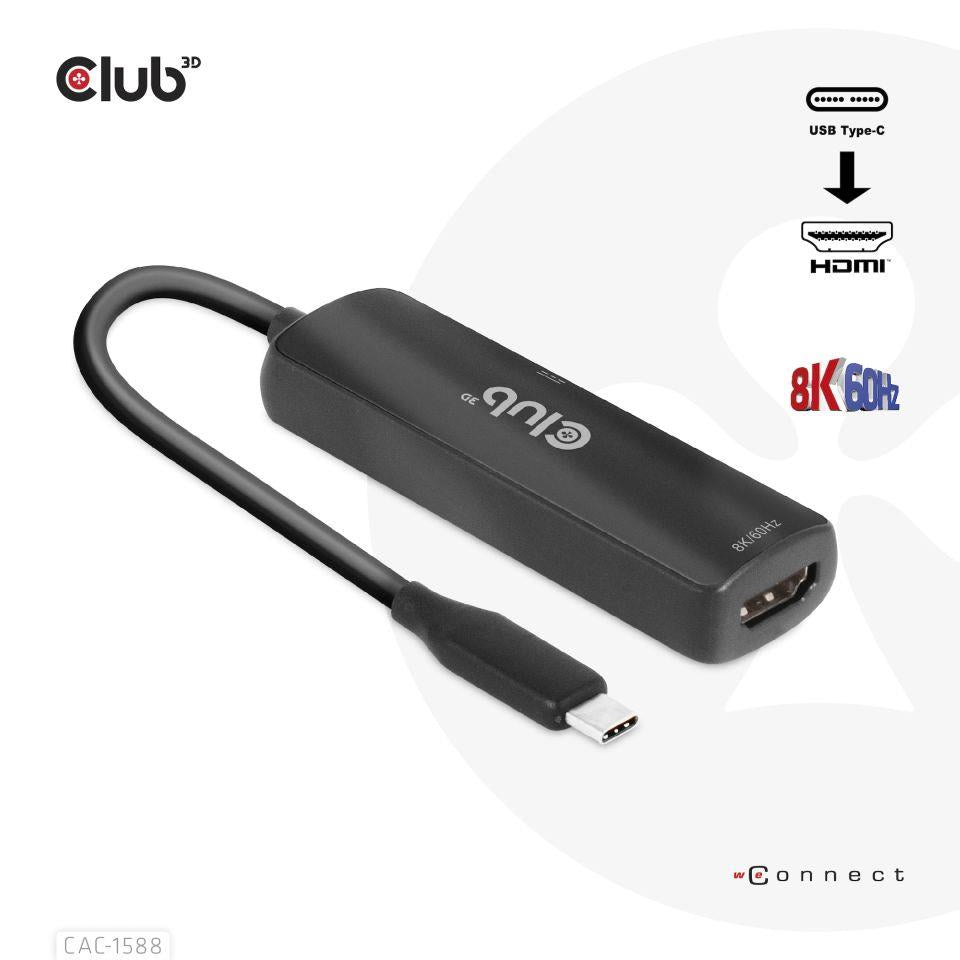I/O ADAPTER USB-C TO HDMI/M/F CAC-1588 CLUB3D