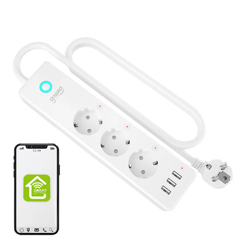 Gosund P1 PLUS smart WiFi power strip (3x AC schuko, 3x USB-A) Tuya - Image 3