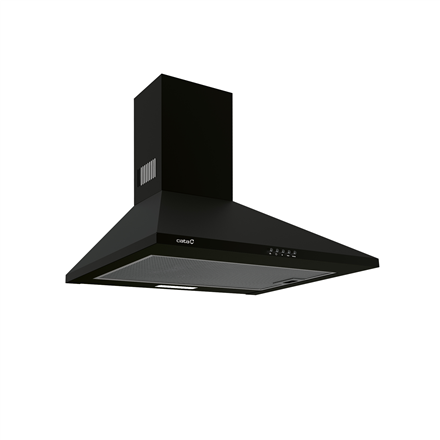 CATA | Hood | OMEGA 600 BK | Wall mounted | Energy efficiency class C | Width 60 cm | 645 m³/h | Mechanical | LED | Blac