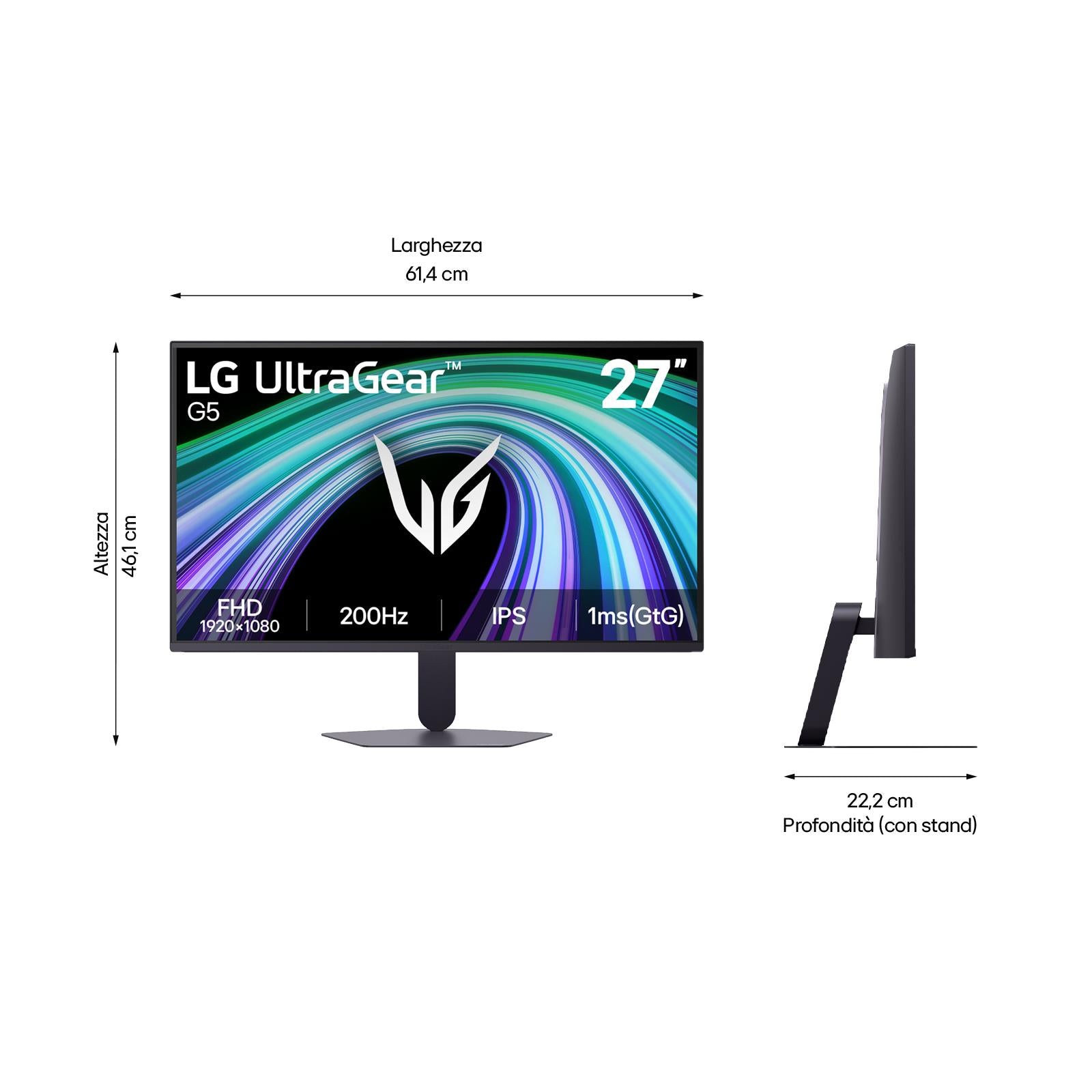 LCD Monitor LG 27 " 1920 x 1080 pixels Full HD Native aspect ratio 16:9 LCD Flat 27G523B-B