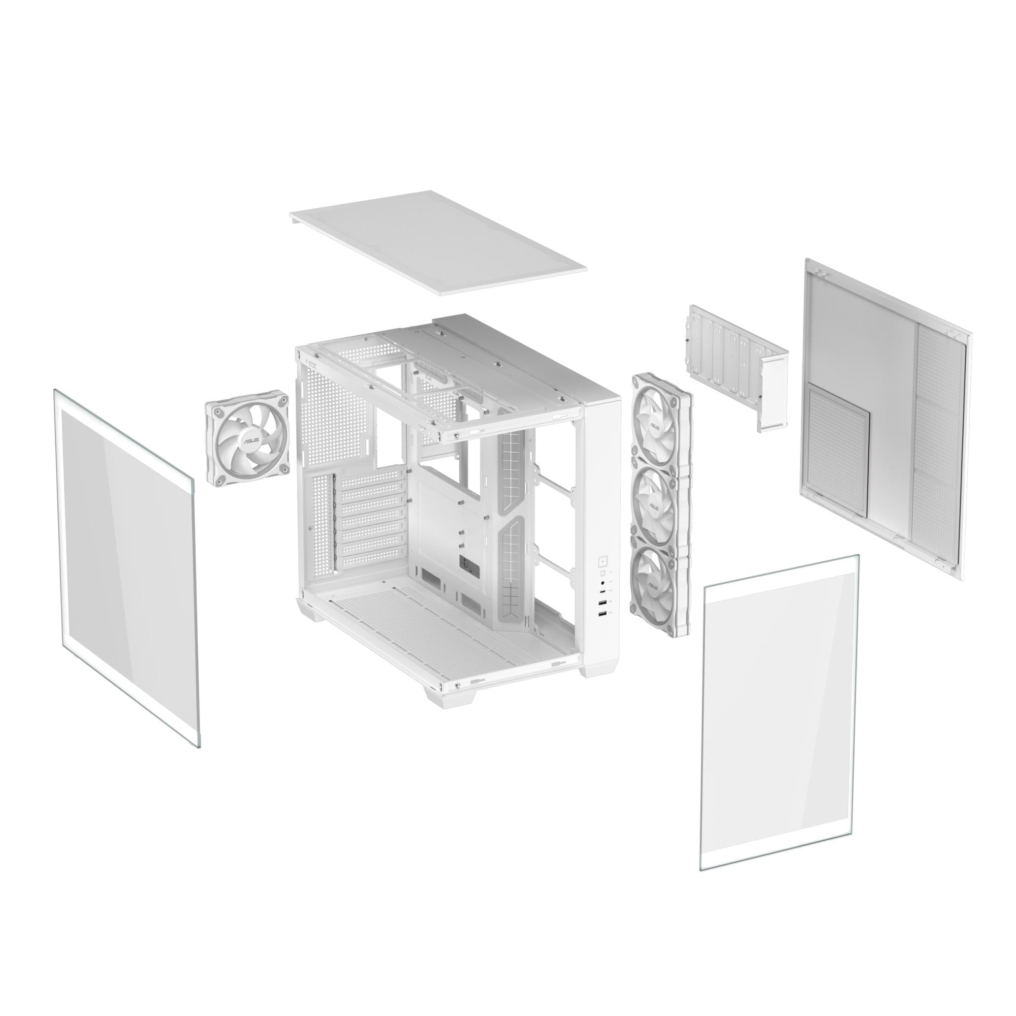 Case ASUS ATX/micro ATX/Mini-ITX White PC A32 Plus TG ARGB White 90DC00S3-B19000