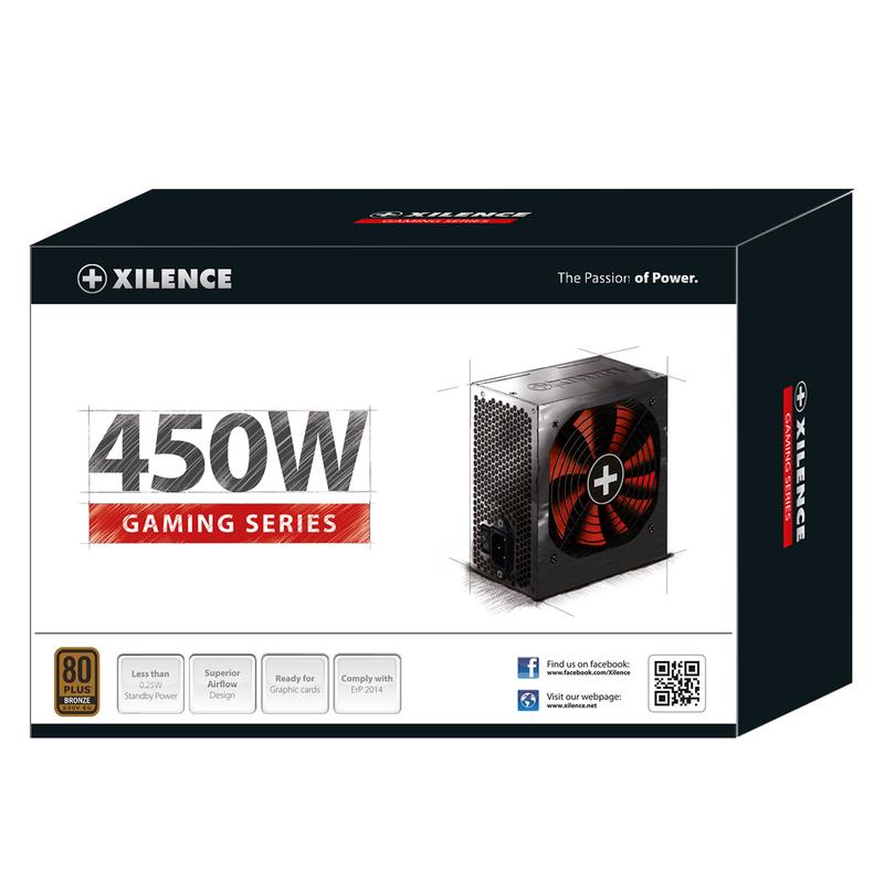 Power Supply XILENCE 450 Watts Efficiency 80 PLUS BRONZE PFC Active XN213