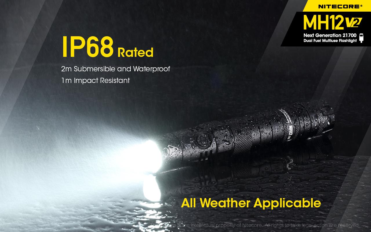 FLASHLIGHT MH SERIES/1200 LUMENS MH12 V2 NITECORE