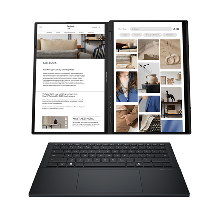 Asus | Zenbook Duo UX8406CA-PZ009W | Basalt Gray | 14 " | OLED | Touchscreen | 3K | 2880 x 1800 pixels | Glossy | Intel 