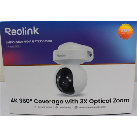 SALE OUT. Reolink E Series E560 4K 8MP Smart PTZ WiFi Camera with Auto Tracking, White | Reolink 4K Smart WiFi Camera wi
