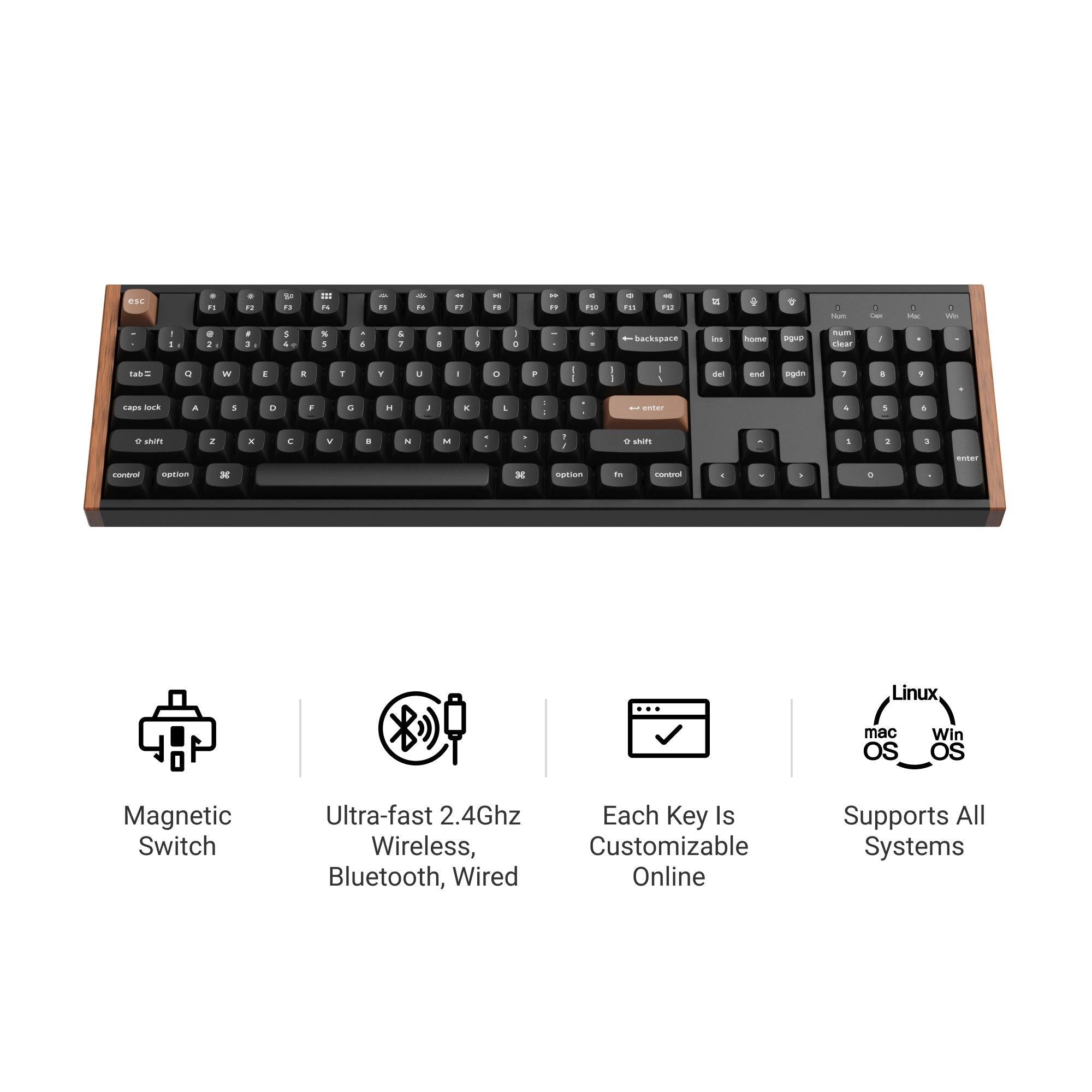 KEYBOARD WRL K10 HE SPECIAL ED/BLACK K10H-F1 KEYCHRON