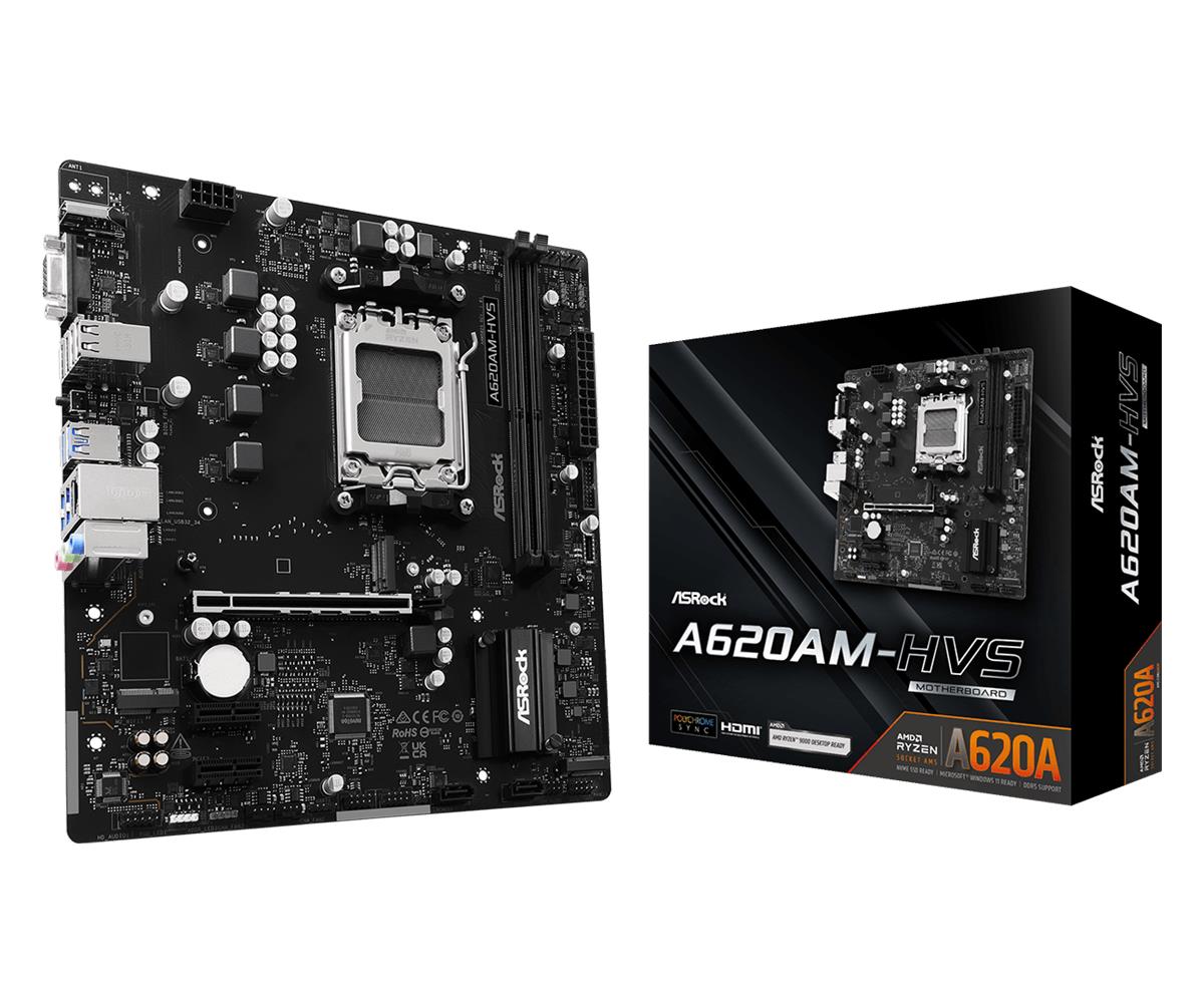 Mainboard ASROCK AMD A620A SAM5 Micro-ATX Memory DDR5 Memory slots 2 A620AM-HVS