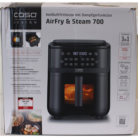 SALE OUT. Caso Steam & AirFry 700 Air fryer with Steam function, 1700 W, Capacity 7 L, Black | Caso | Air Fryer with Ste