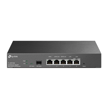 TP-LINK | SafeStream Gigabit Multi-WAN VPN Router | ER7206 | 10/100/1000 Mbit/s | Ethernet LAN (RJ-45) ports 1× Gigabit 