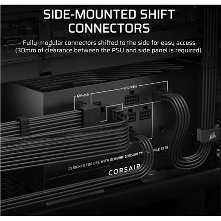 Corsair Fully Modular ATX Power Supply (EU) | RM750x SHIFT | 750 W | Black
