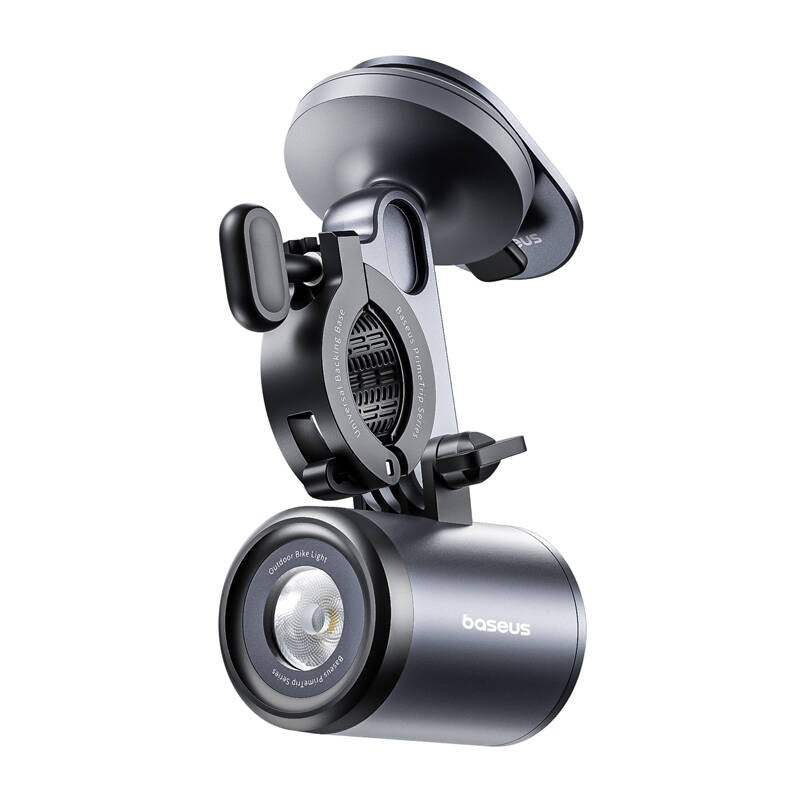 Baseus PrimeTrip 2-in-1 bike mount, phone holder + flashlight (black) - Product Image 1
