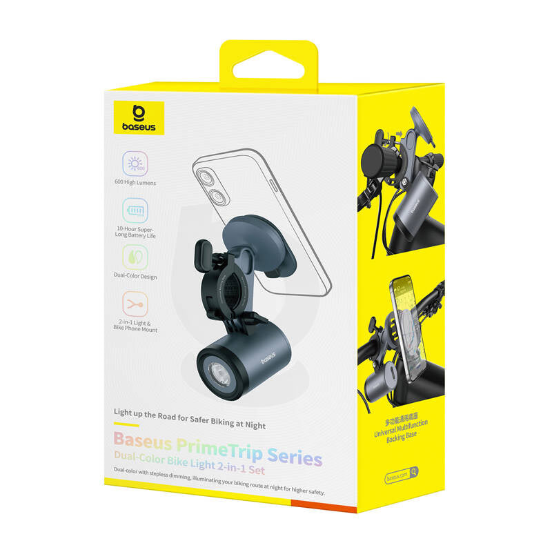 Baseus PrimeTrip 2-in-1 bike mount, phone holder + flashlight (black) - Product Image 7