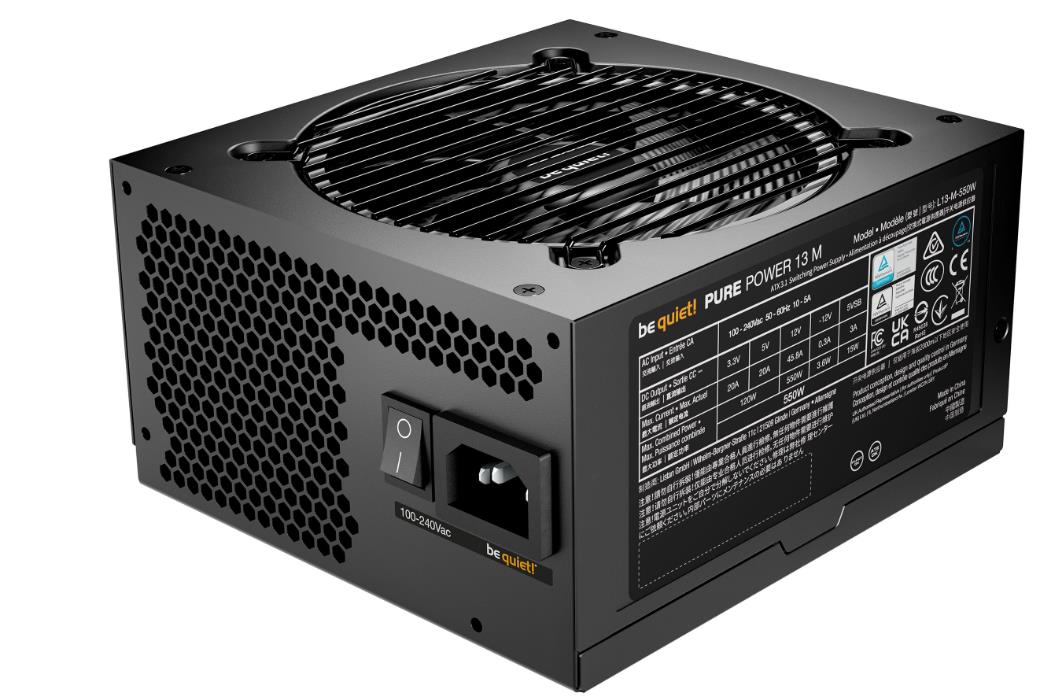 Power Supply BE QUIET Pure Power 13M 550 Watts Peak Power 600 Watts Efficiency 80 PLUS GOLD BP024EU