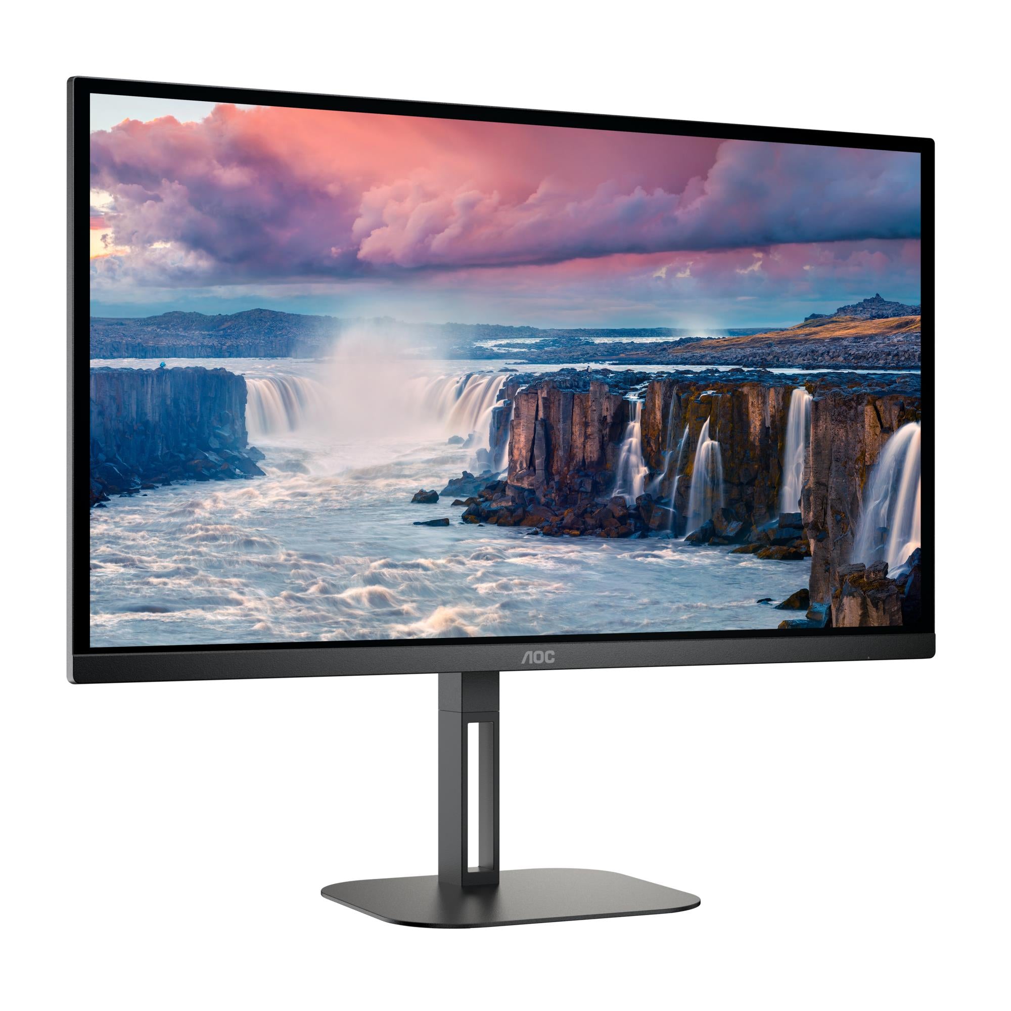 LCD Monitor AOC 27" Panel VA 2560x1440 16:9 75 Hz Matte 4 ms Speakers Swivel Pivot Height adjustable Tilt Colour Black Q27V5N/BK