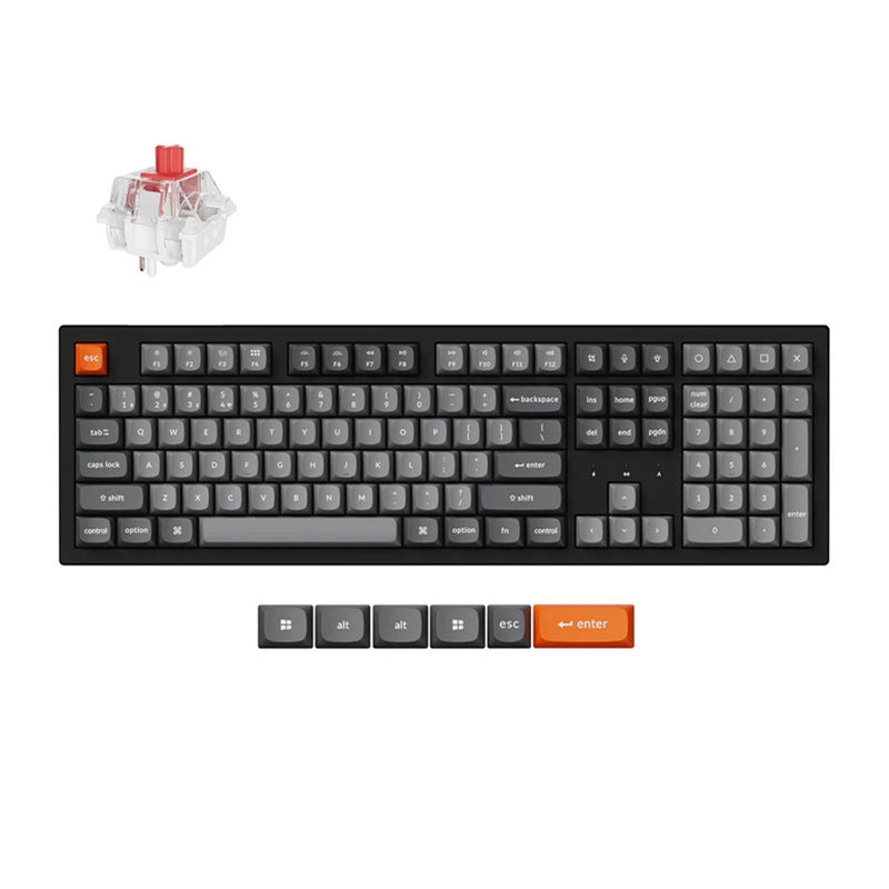 Keychron K10 Max RGB Red Switch Wireless Keyboard (Black) [K10M-B1].