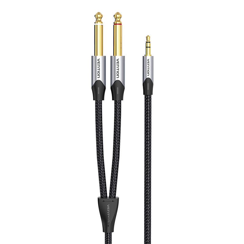 Audio cable mini jack 3.5mm to 2x jack 6.35mm male Vention BARHL 10m - Product Image 2