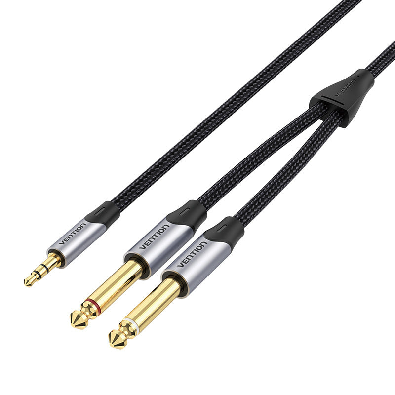 Audio cable mini jack 3.5mm to 2x jack 6.35mm male Vention BARHL 10m - Product Image 3