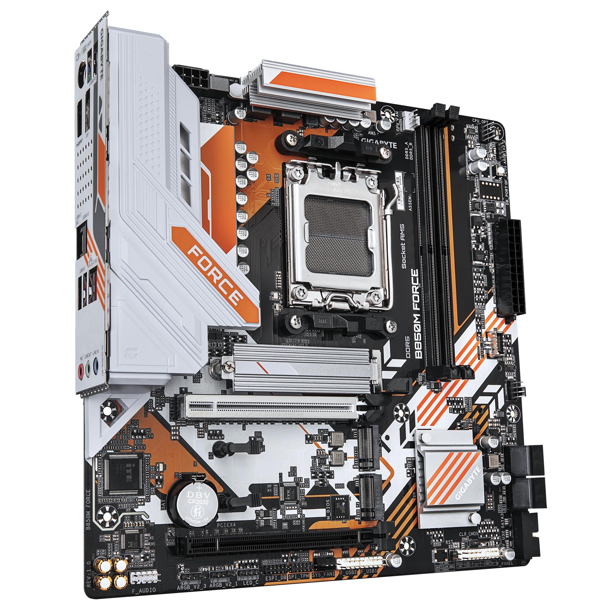Mainboard GIGABYTE AMD B850 Socket AM5 micro ATX RAM DDR5-SDRAM 2xSlots 3xNumber of M.2 (M) slots B850MFORCE1.1