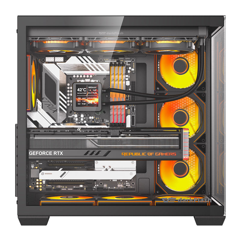 DarkFlash C280 computer case (black) + 7 fans - Image 2