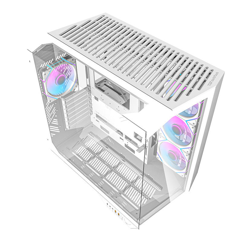 Darkflash DY470 computer case (white) + 4 fans + GPU bracket - Product Image 3