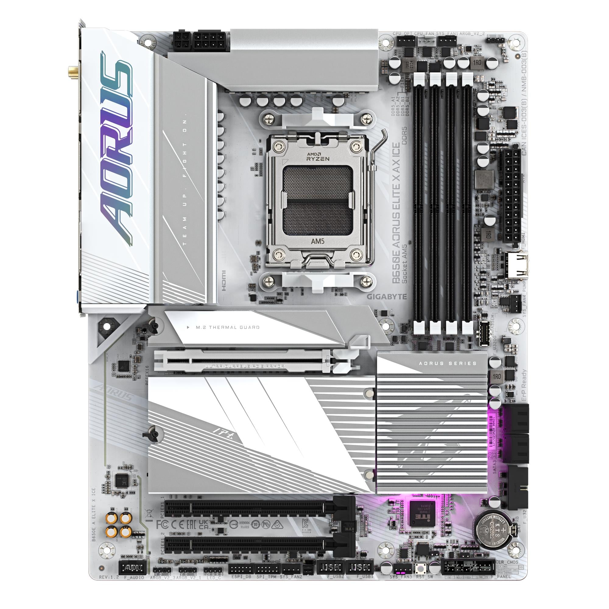 Mainboard GIGABYTE AMD B650 SAM5 ATX Memory DDR5 Memory slots 4 B650EAELITEXICE1.2