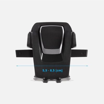 Telescopic adjustable car holder for dashboard, glass, black — Hurtel