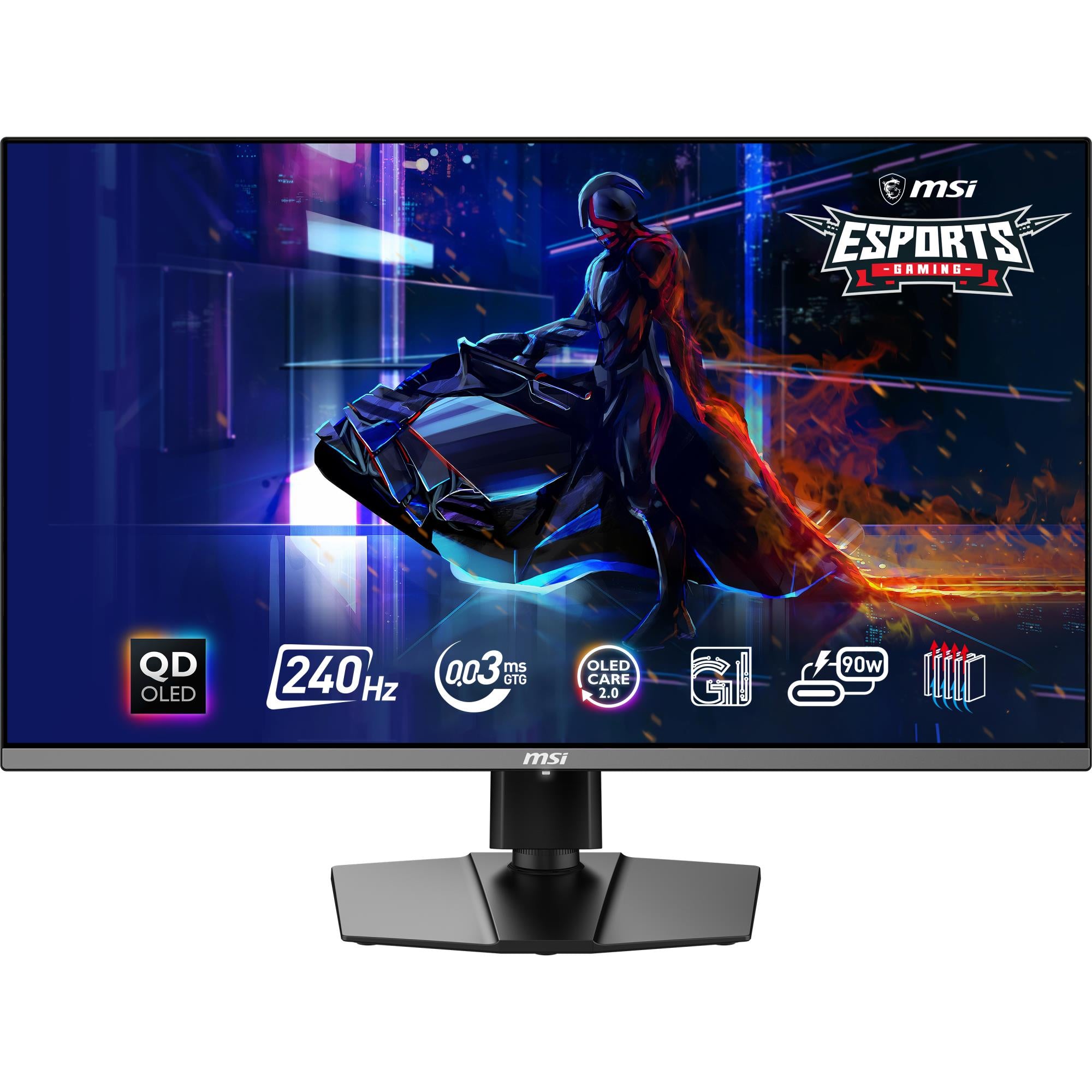 Monitor MSI 31.5" Gaming/4K Panel QD-OLED 3840x2160 16:9 Matte 0.03 ms Swivel Pivot Height adjustable Tilt Colour Black MPG321URXQD-OLED